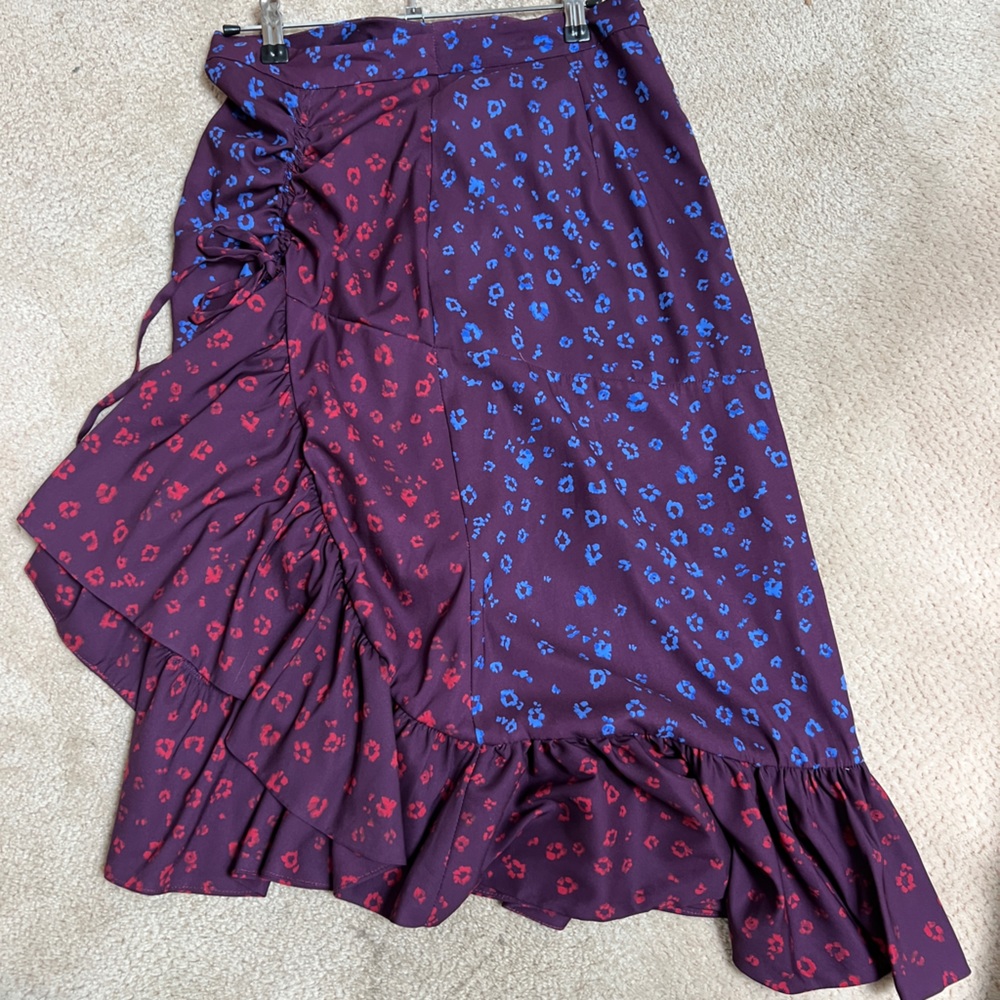 Parker High low tiered midi skirt